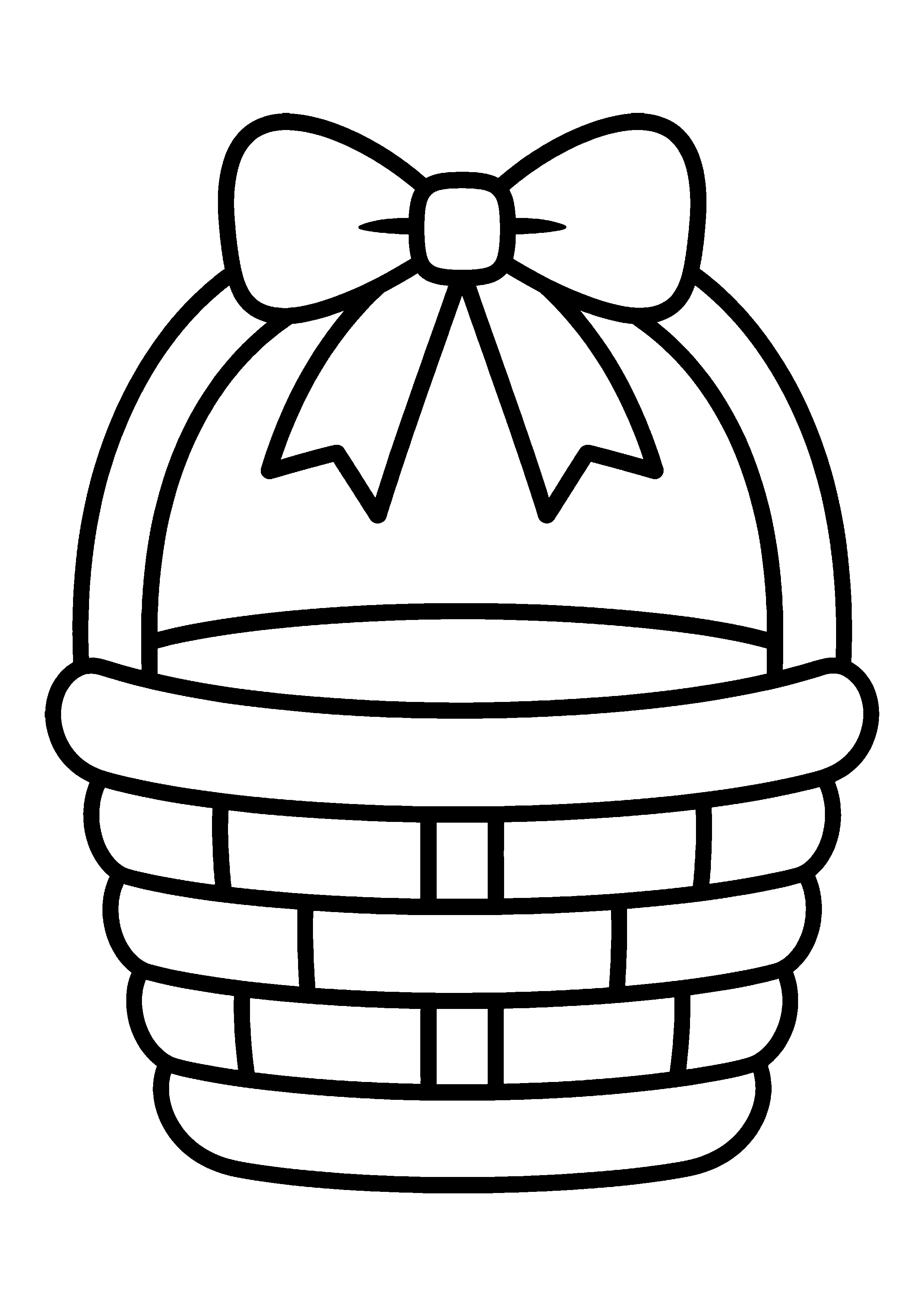 Easter basket with ribbon bow coloring page, printable line art